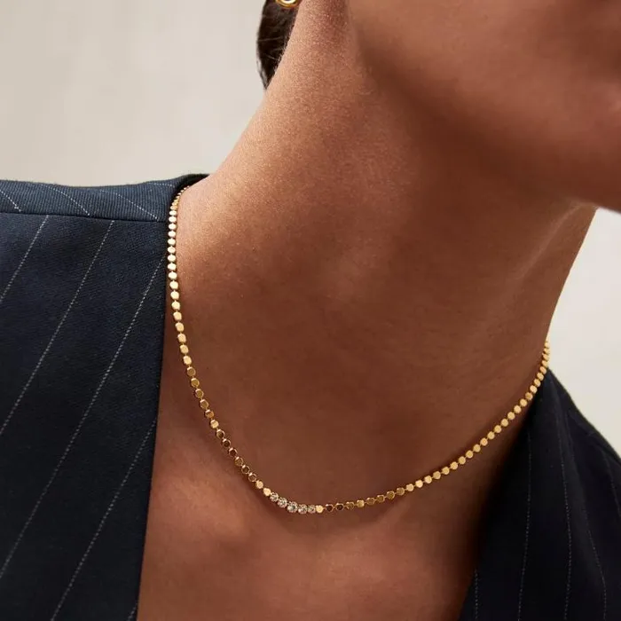 ALOHAS Jewelry Women Wilda 8211 Gold Necklace With Crystals