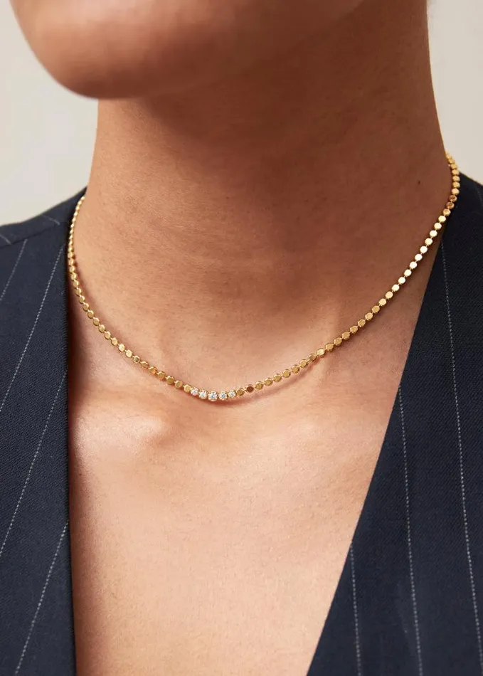 ALOHAS Jewelry Women Wilda 8211 Gold Necklace With Crystals