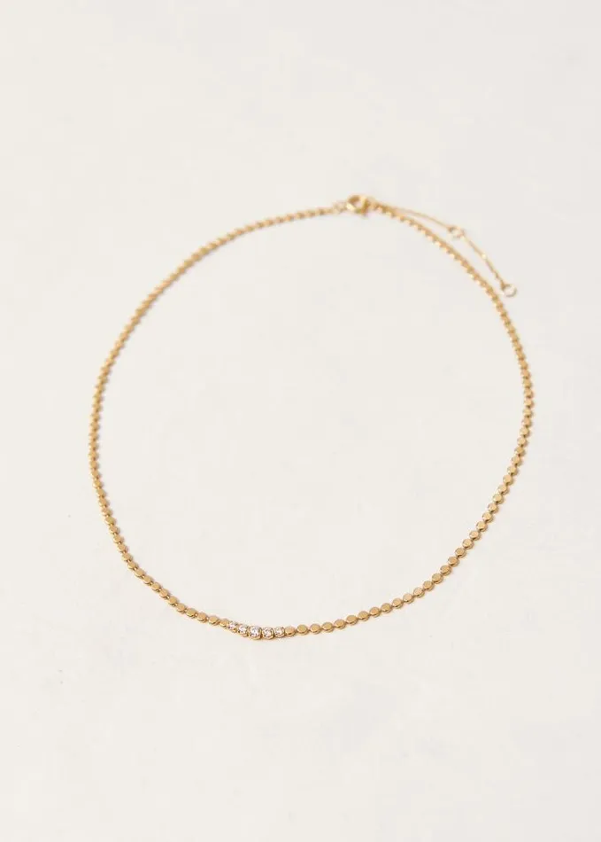 ALOHAS Jewelry Women Wilda 8211 Gold Necklace With Crystals