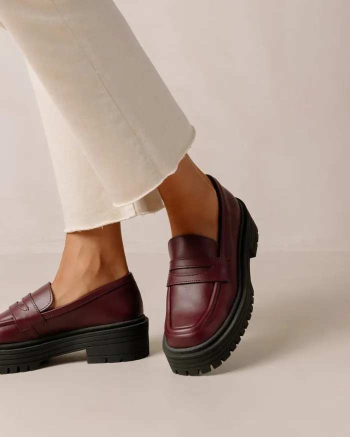 ALOHAS Loafers Women Mask 8211 Purple Vegan Leather Loafers