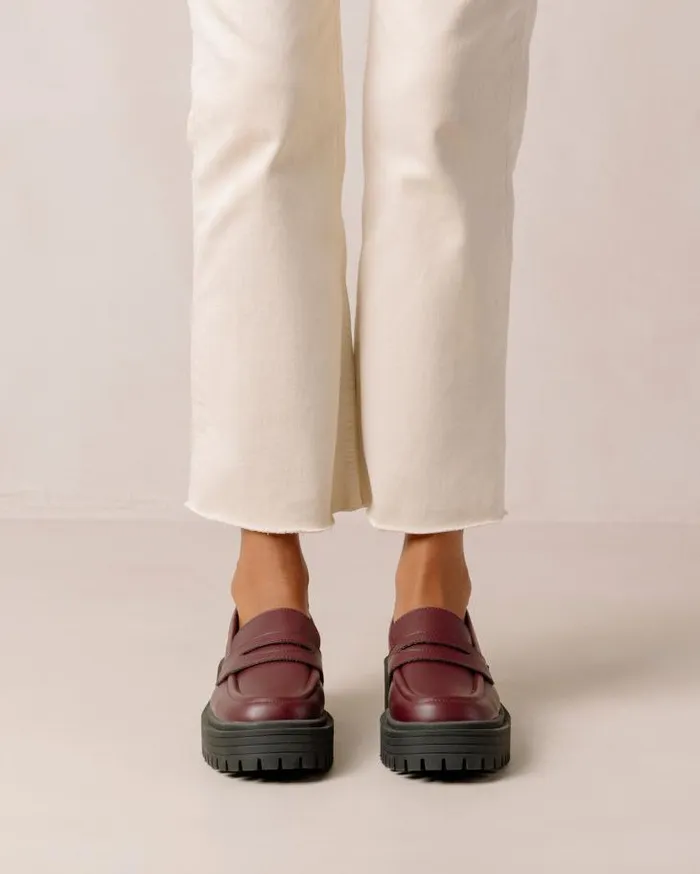 ALOHAS Loafers Women Mask 8211 Purple Vegan Leather Loafers