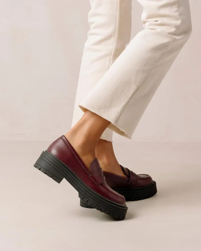 ALOHAS Loafers Women Mask 8211 Purple Vegan Leather Loafers