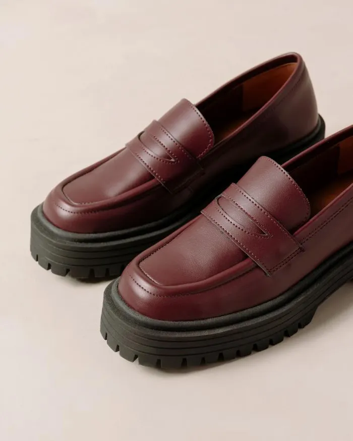 ALOHAS Loafers Women Mask 8211 Purple Vegan Leather Loafers