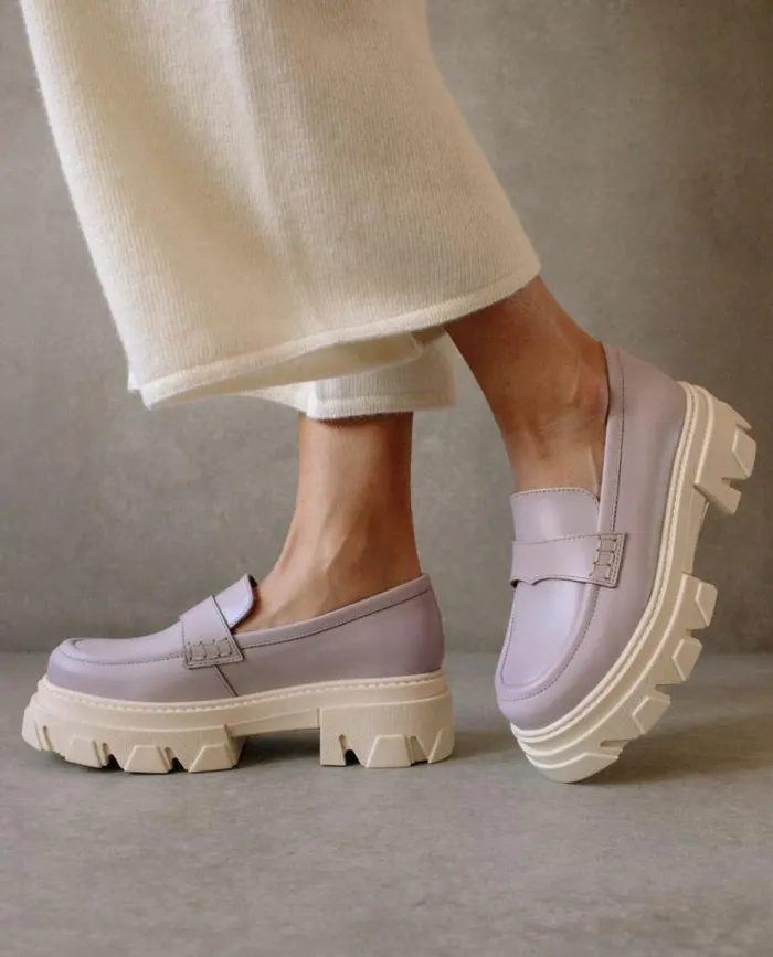 ALOHAS Loafers Women Trailblazer 8211 Purple Leather Loafers