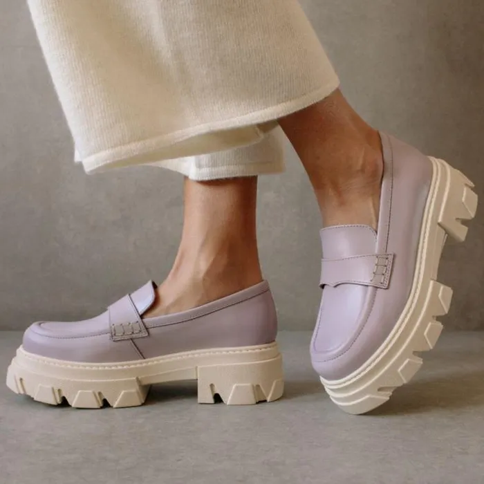 ALOHAS Loafers Women Trailblazer 8211 Purple Leather Loafers