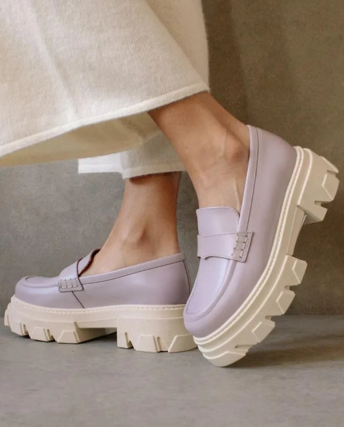 ALOHAS Loafers Women Trailblazer 8211 Purple Leather Loafers