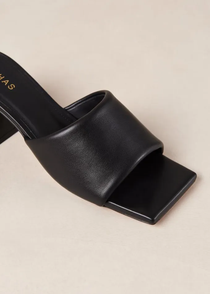 ALOHAS Mules Women Brushed 8211 Black Leather Sandals