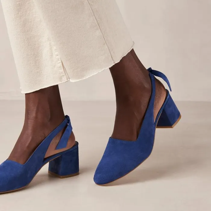 ALOHAS Mules Women Charlotte 8211 Blue Suede Pumps