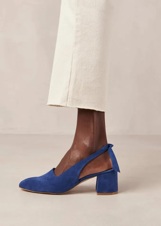ALOHAS Mules Women Charlotte 8211 Blue Suede Pumps