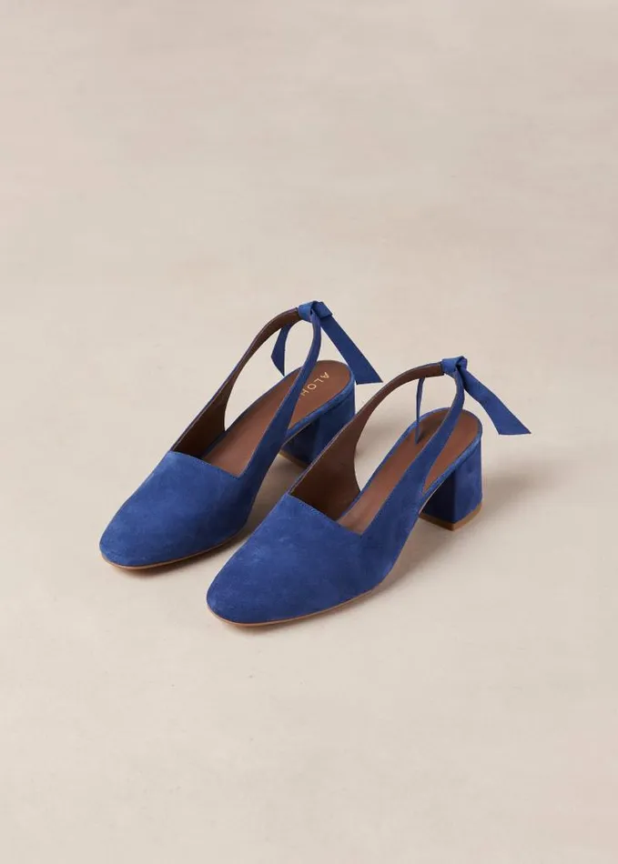 ALOHAS Mules Women Charlotte 8211 Blue Suede Pumps