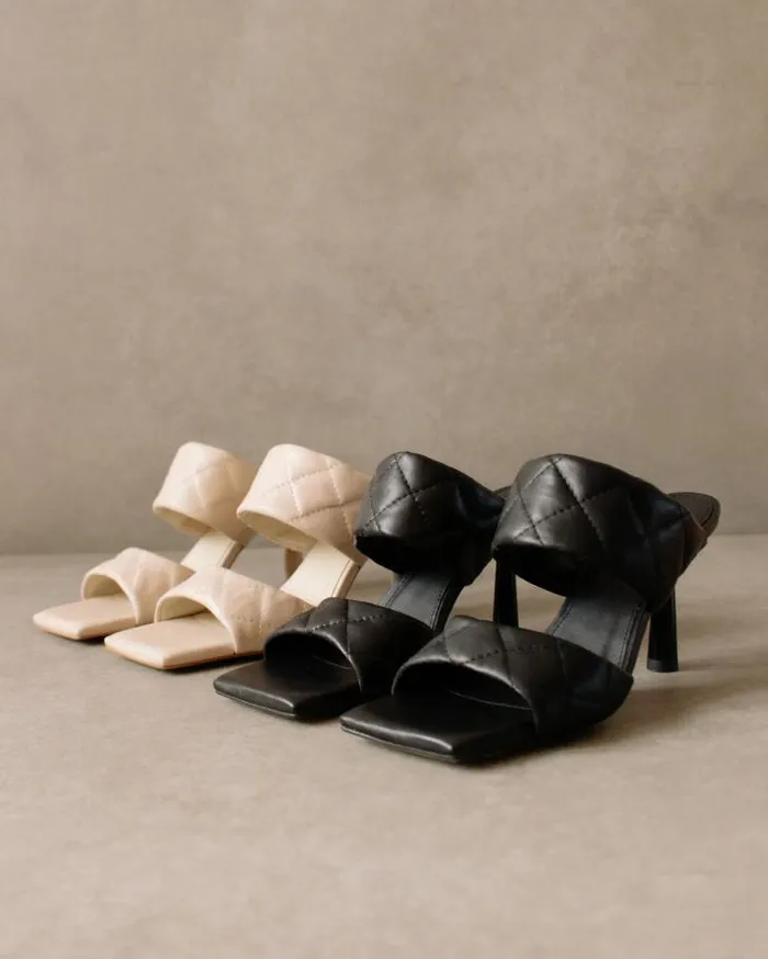 ALOHAS Mules Women Conner 8211 Black Leather Sandals