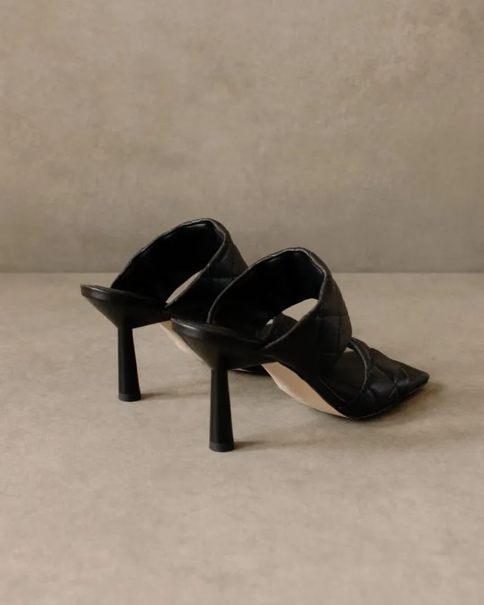 ALOHAS Mules Women Conner 8211 Black Leather Sandals