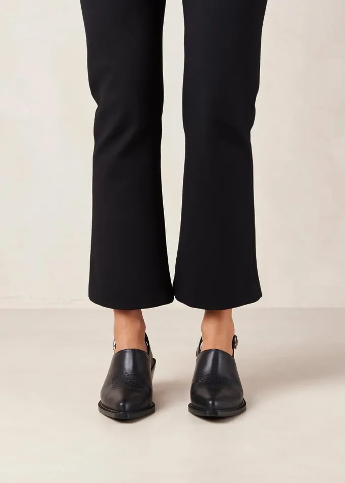 ALOHAS Mules Women Jet 8211 Black Leather Mules
