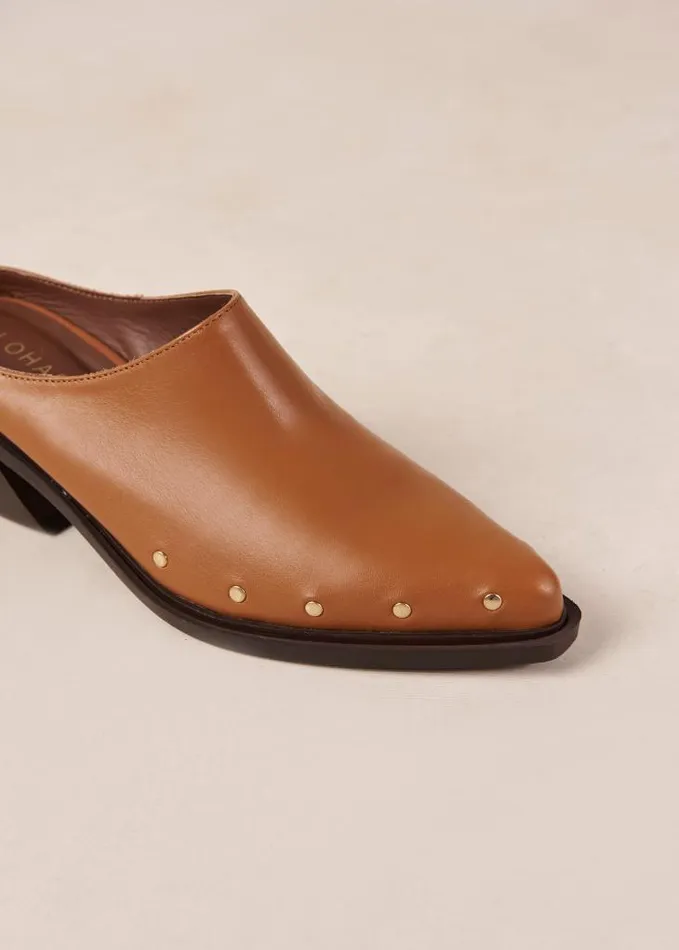 ALOHAS Mules Women Lorenzo 8211 Brown Leather Mules