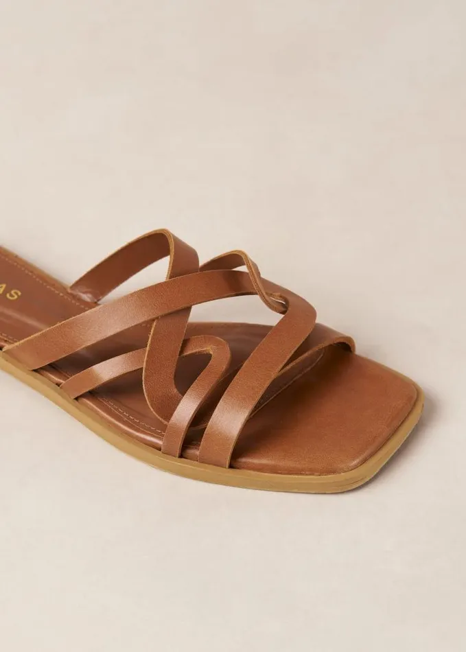 ALOHAS Mules Women Pad 8211 Brown Leather Sandals