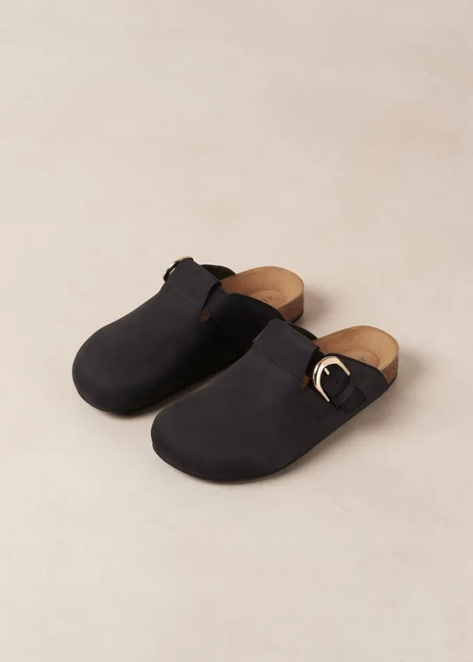 ALOHAS Mules Women Travis 8211 Black Leather Clogs