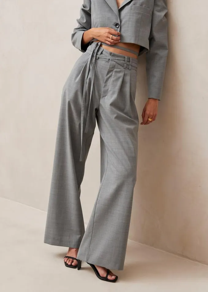 ALOHAS Pants Women Kathy 8211 Grey WoolBlend Pants
