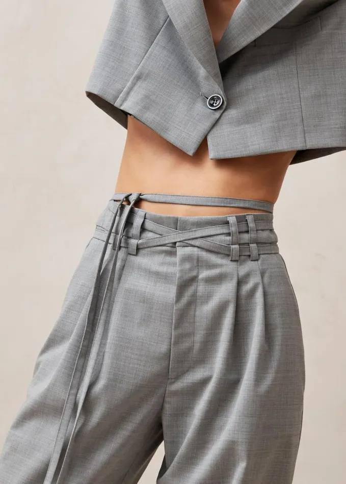 ALOHAS Pants Women Kathy 8211 Grey WoolBlend Pants