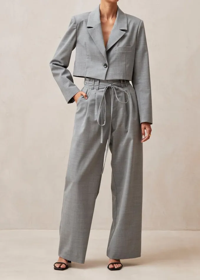 ALOHAS Pants Women Kathy 8211 Grey WoolBlend Pants