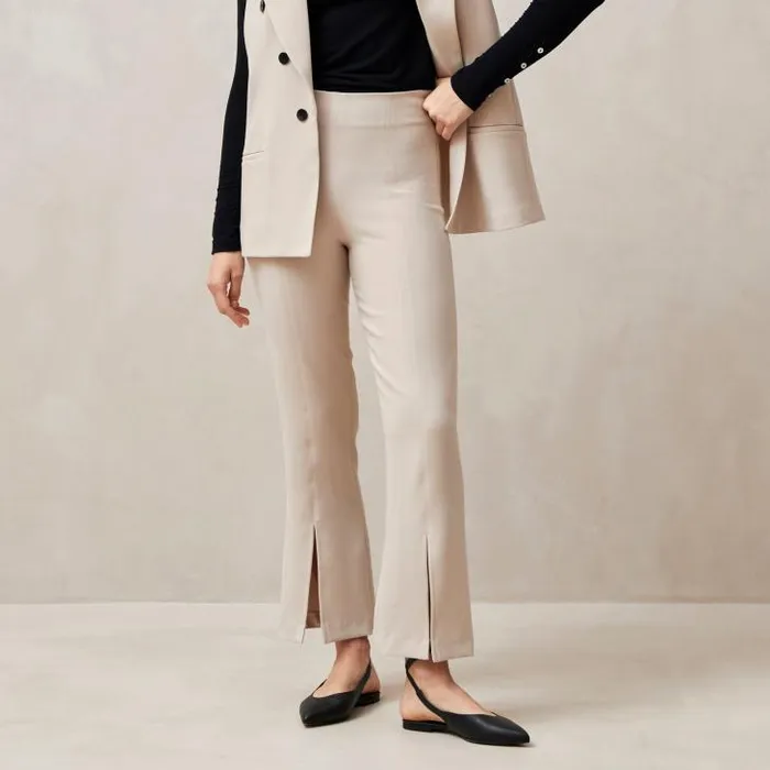 ALOHAS Pants Women Martina 8211 Beige Flare Pants