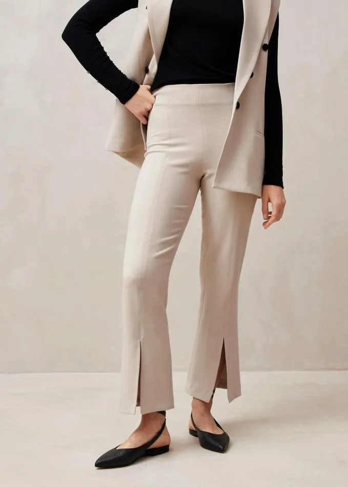 ALOHAS Pants Women Martina 8211 Beige Flare Pants