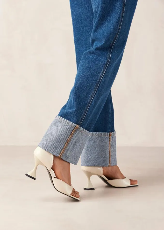 ALOHAS Pumps Women Beijos 8211 Cream Ankle Strap Heels