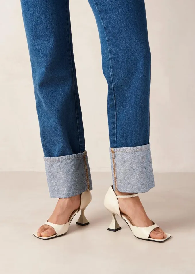 ALOHAS Pumps Women Beijos 8211 Cream Ankle Strap Heels