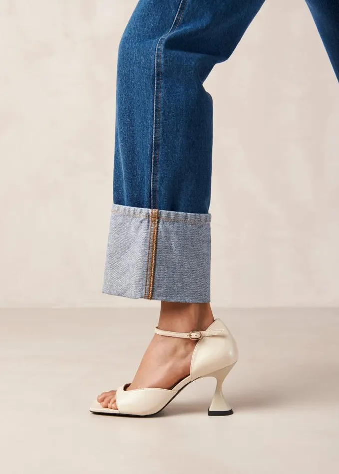 ALOHAS Pumps Women Beijos 8211 Cream Ankle Strap Heels