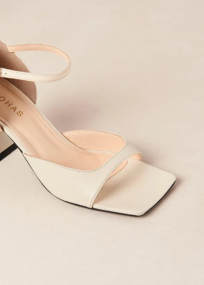 ALOHAS Pumps Women Beijos 8211 Cream Ankle Strap Heels