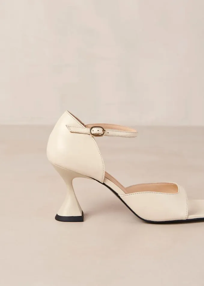 ALOHAS Pumps Women Beijos 8211 Cream Ankle Strap Heels