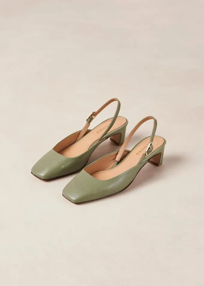 ALOHAS Pumps Women Lindy 8211 Green Leather Pumps
