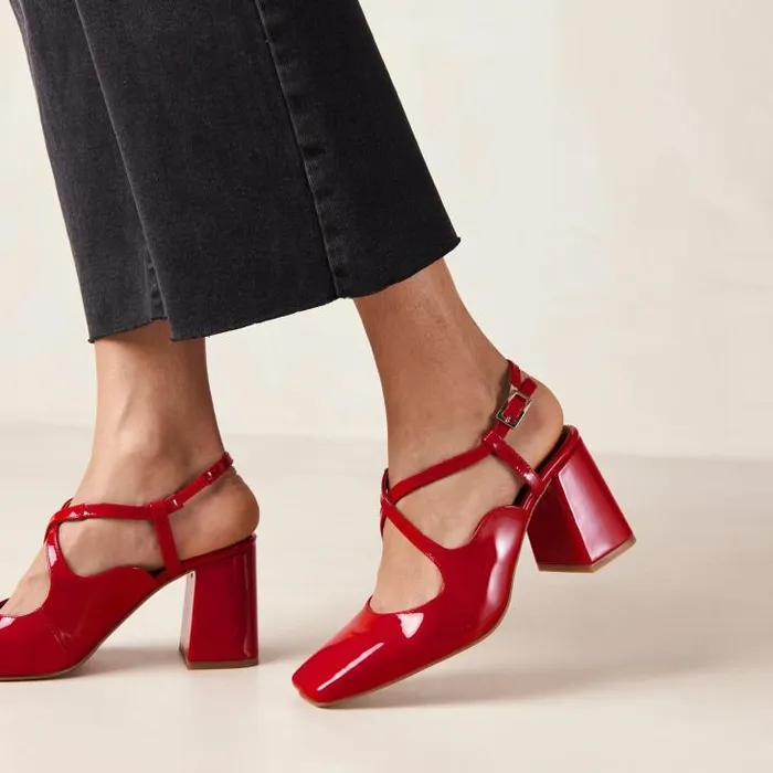 ALOHAS Pumps Women Reggie 8211 Red Patent Pumps
