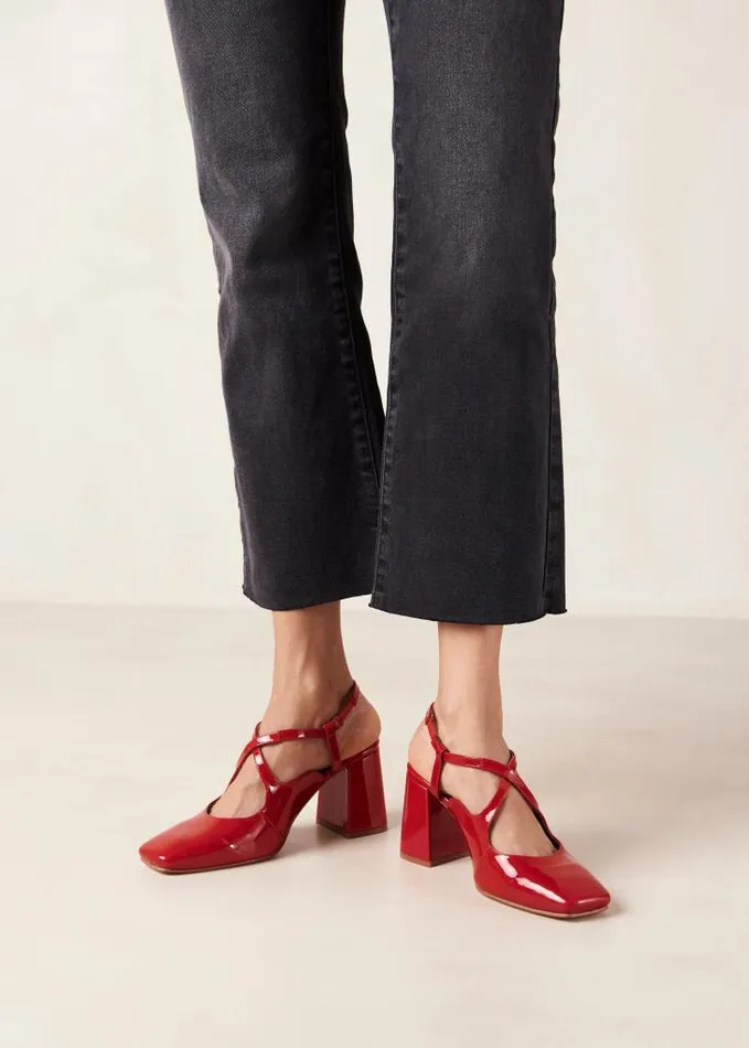 ALOHAS Pumps Women Reggie 8211 Red Patent Pumps