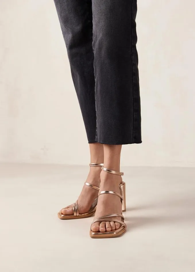 ALOHAS Sandals Women Alexa 8211 Pink Metallic Vegan Sandals