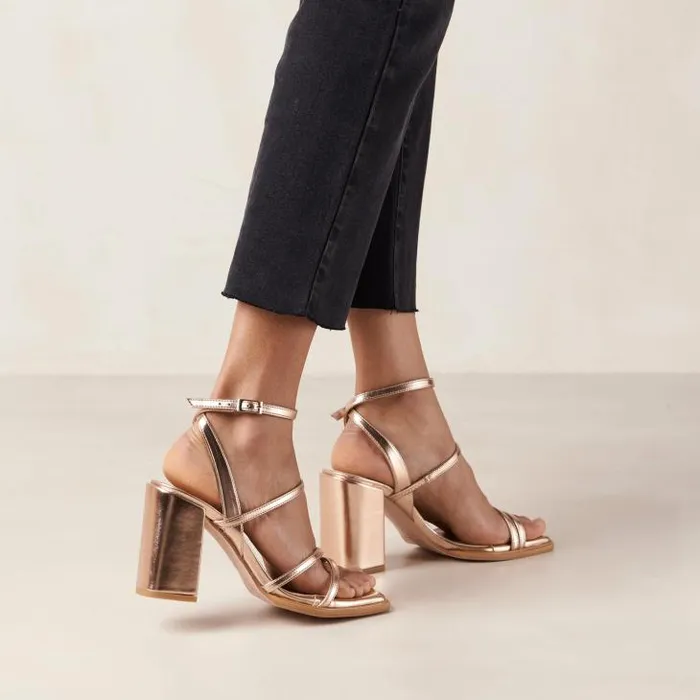 ALOHAS Sandals Women Alexa 8211 Pink Metallic Vegan Sandals