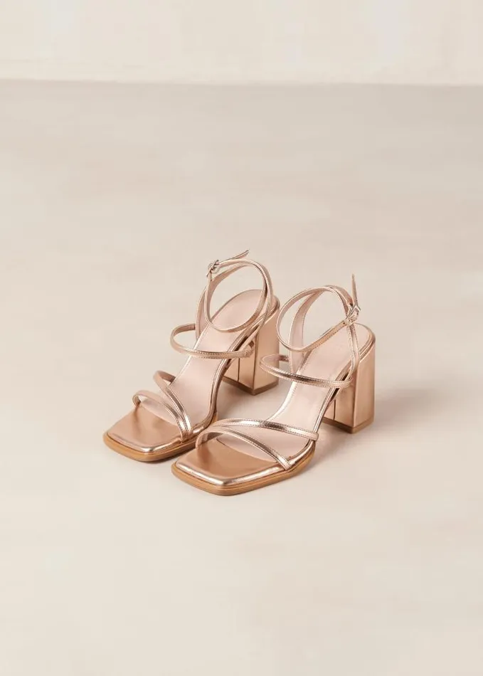 ALOHAS Sandals Women Alexa 8211 Pink Metallic Vegan Sandals