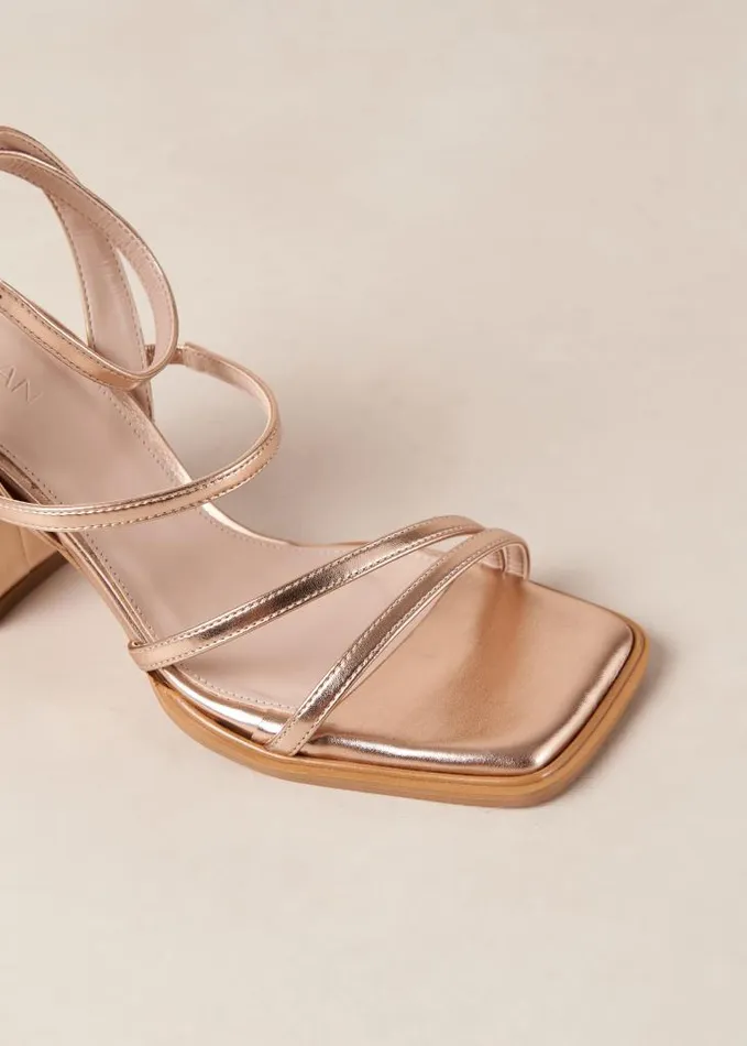 ALOHAS Sandals Women Alexa 8211 Pink Metallic Vegan Sandals