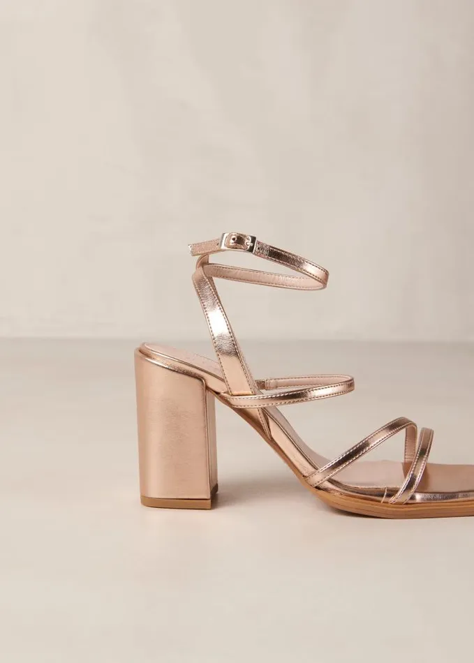 ALOHAS Sandals Women Alexa 8211 Pink Metallic Vegan Sandals