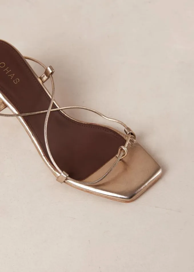 ALOHAS Sandals Women Bellini 8211 Gold Leather Sandals