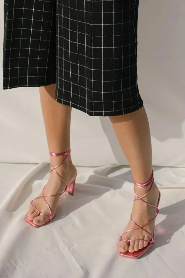 ALOHAS Sandals Women Bellini 8211 Pink Leather Sandals