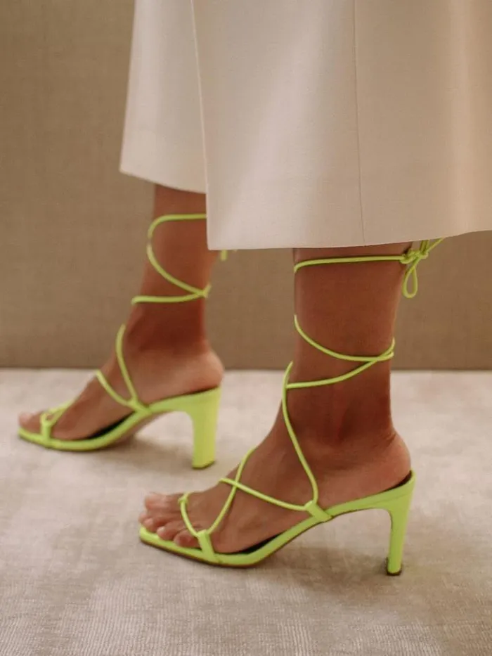 ALOHAS Sandals Women Bellini 8211 Yellow Leather Sandals