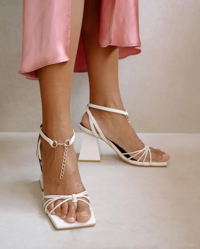 ALOHAS Sandals Women Cactus 8211 White Leather Sandals