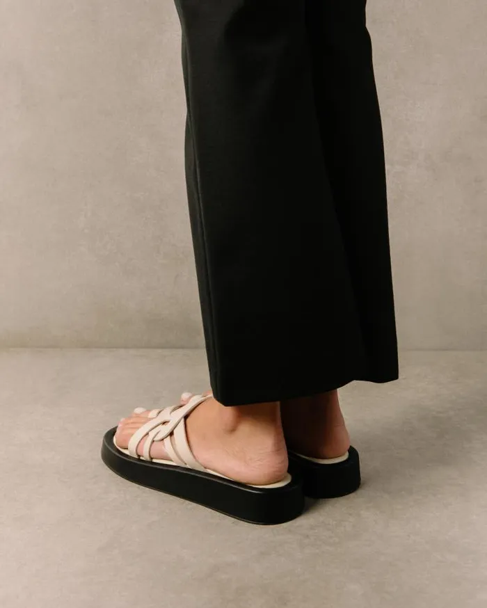 ALOHAS Sandals Women Cool 8211 White Leather Sandals