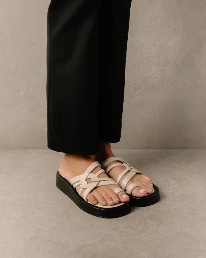 ALOHAS Sandals Women Cool 8211 White Leather Sandals