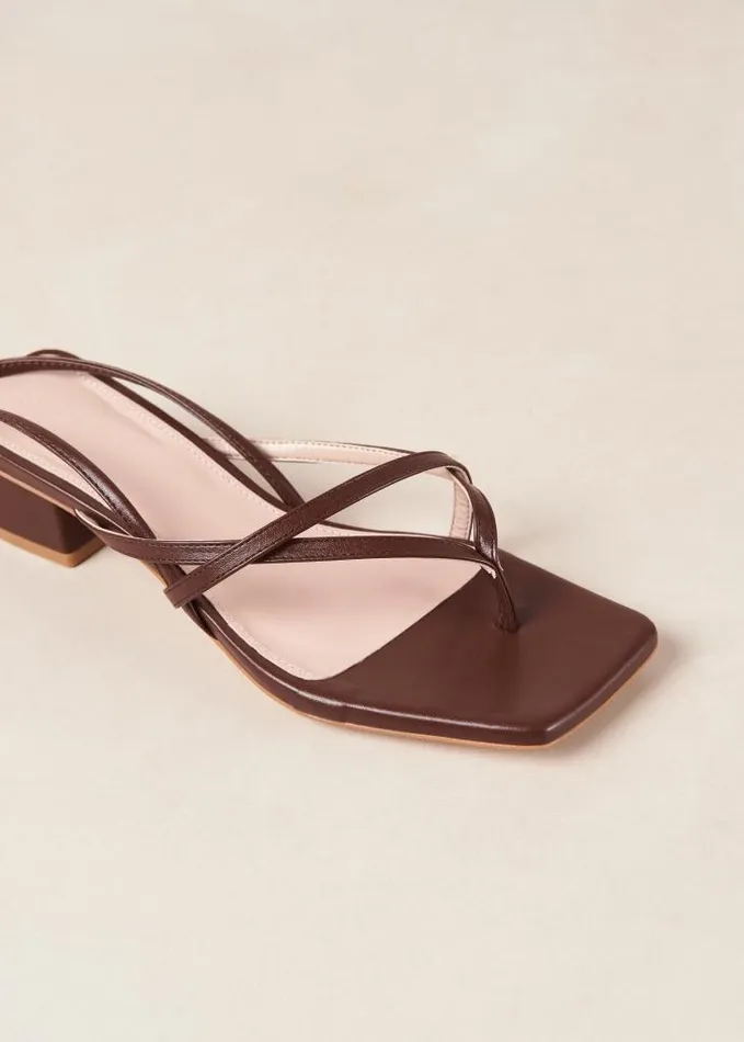 ALOHAS Sandals Women Elio 8211 Brown Vegan Leather Sandals