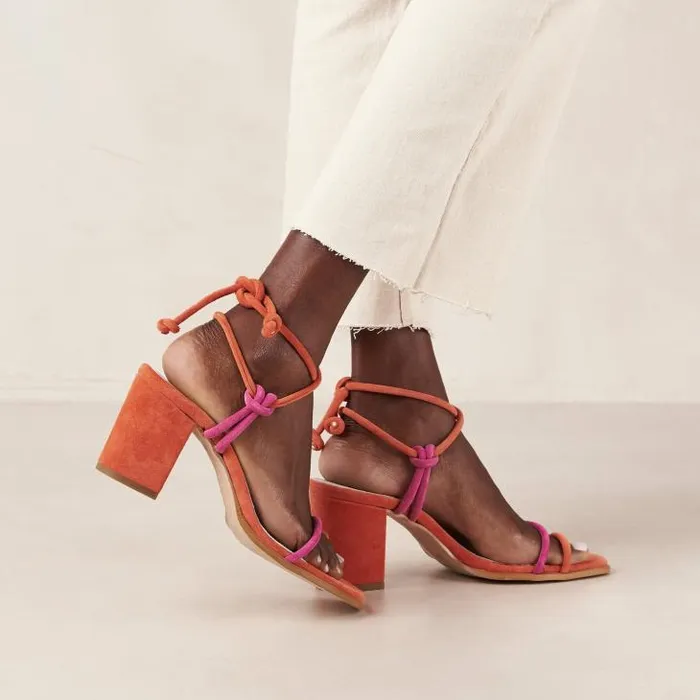 ALOHAS Sandals Women Grace Bicolor Magenta Orange