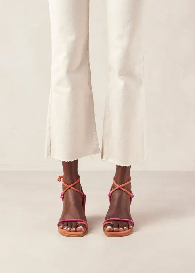 ALOHAS Sandals Women Grace Bicolor Magenta Orange