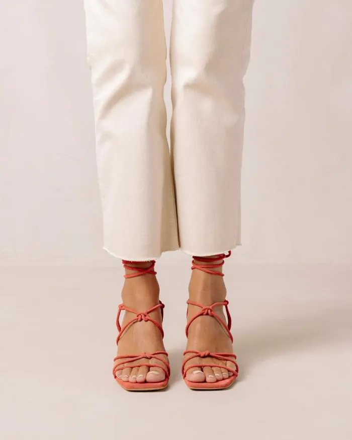 ALOHAS Sandals Women Paloma 8211 Orange Suede Sandals