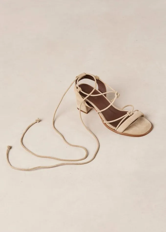 ALOHAS Sandals Women Sophie 8211 Beige Suede Sandals