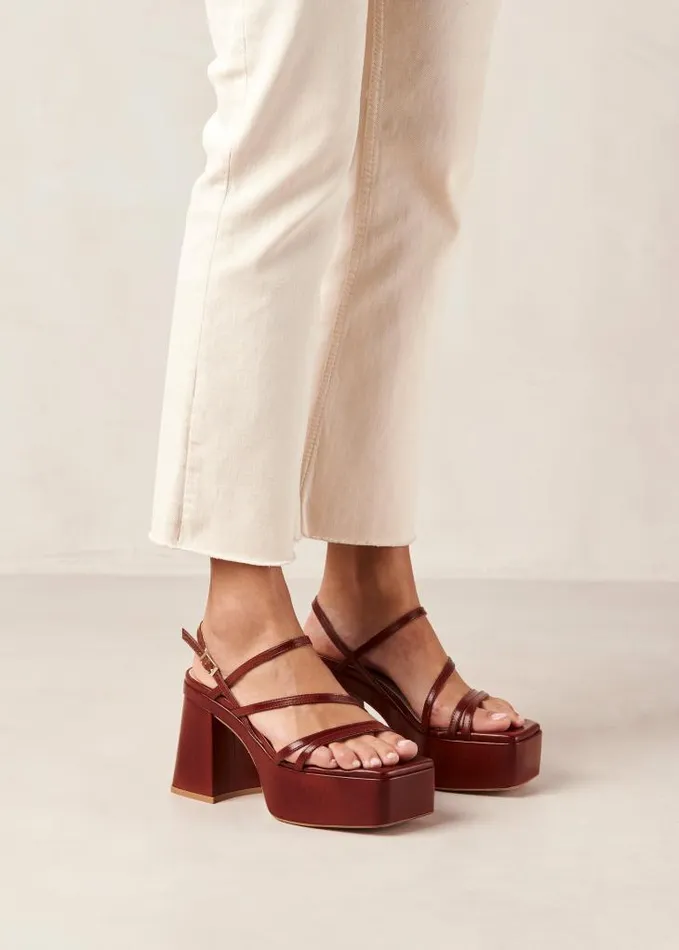 ALOHAS Sandals Women Talina 8211 Brown Vegan Leather Sandals